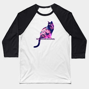 INTERDIMENSIONAL Cat #4 Light Colors Baseball T-Shirt